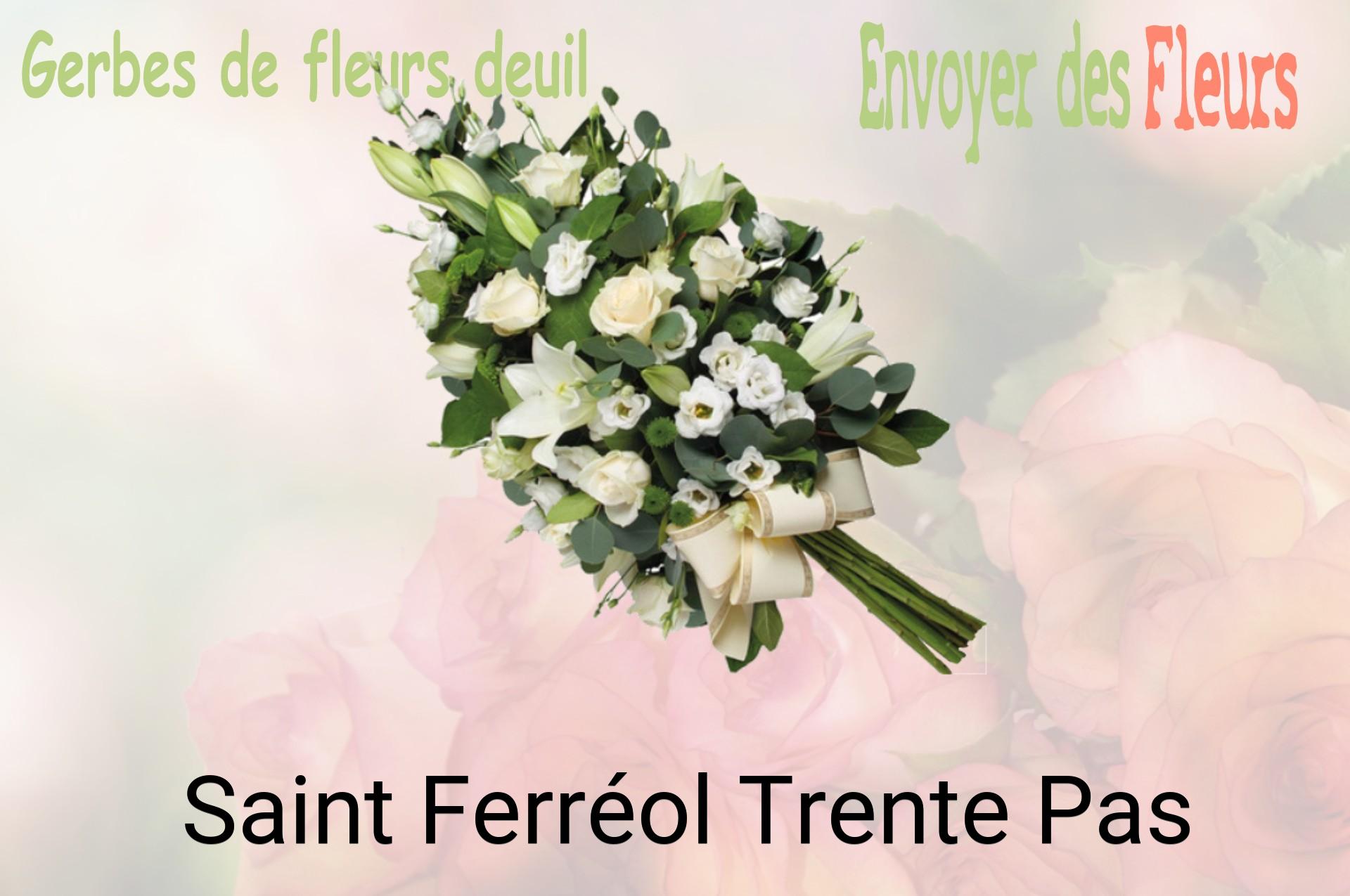 Gerbe de fleurs de deuil livrée à Saint-Ferréol-Trente-Pas